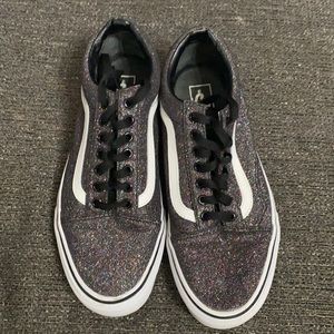 Muliticolor glitter vans(only worn once)